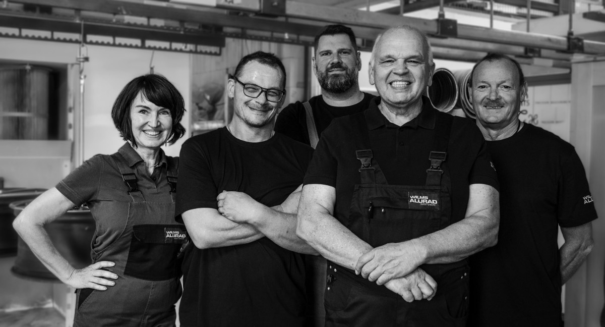 Das Team von Alurad-Service Wilms in der Werkstatt in Witten-Annen